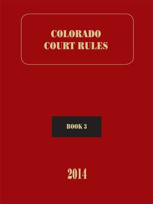 cover image of Colorado Federal Court Rules